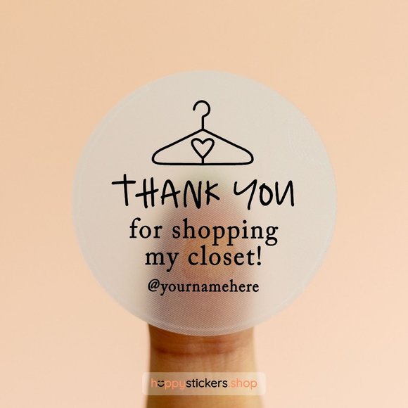 Thank You For Shopping My Closet! Stickers & Labels with your custom text - Picture 16 of 17